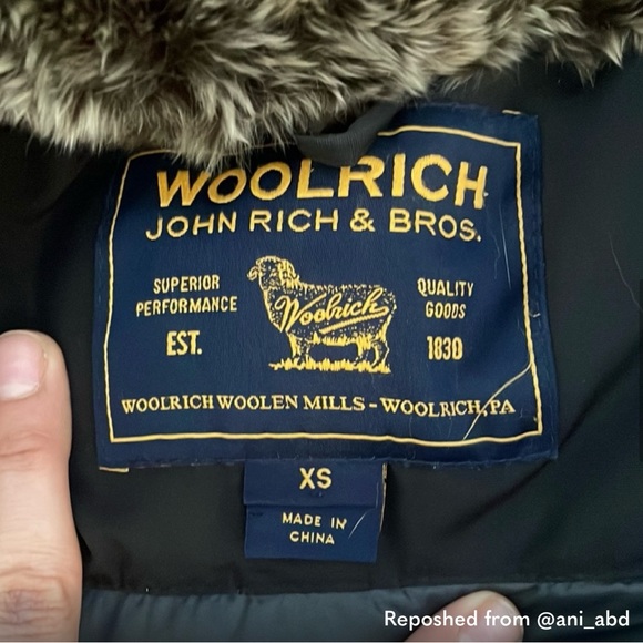 Woolrich Coat with rabbit fur x small - Picture 7 of 11